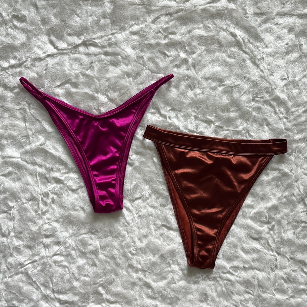 Magenta and Copper Bikini Bottoms